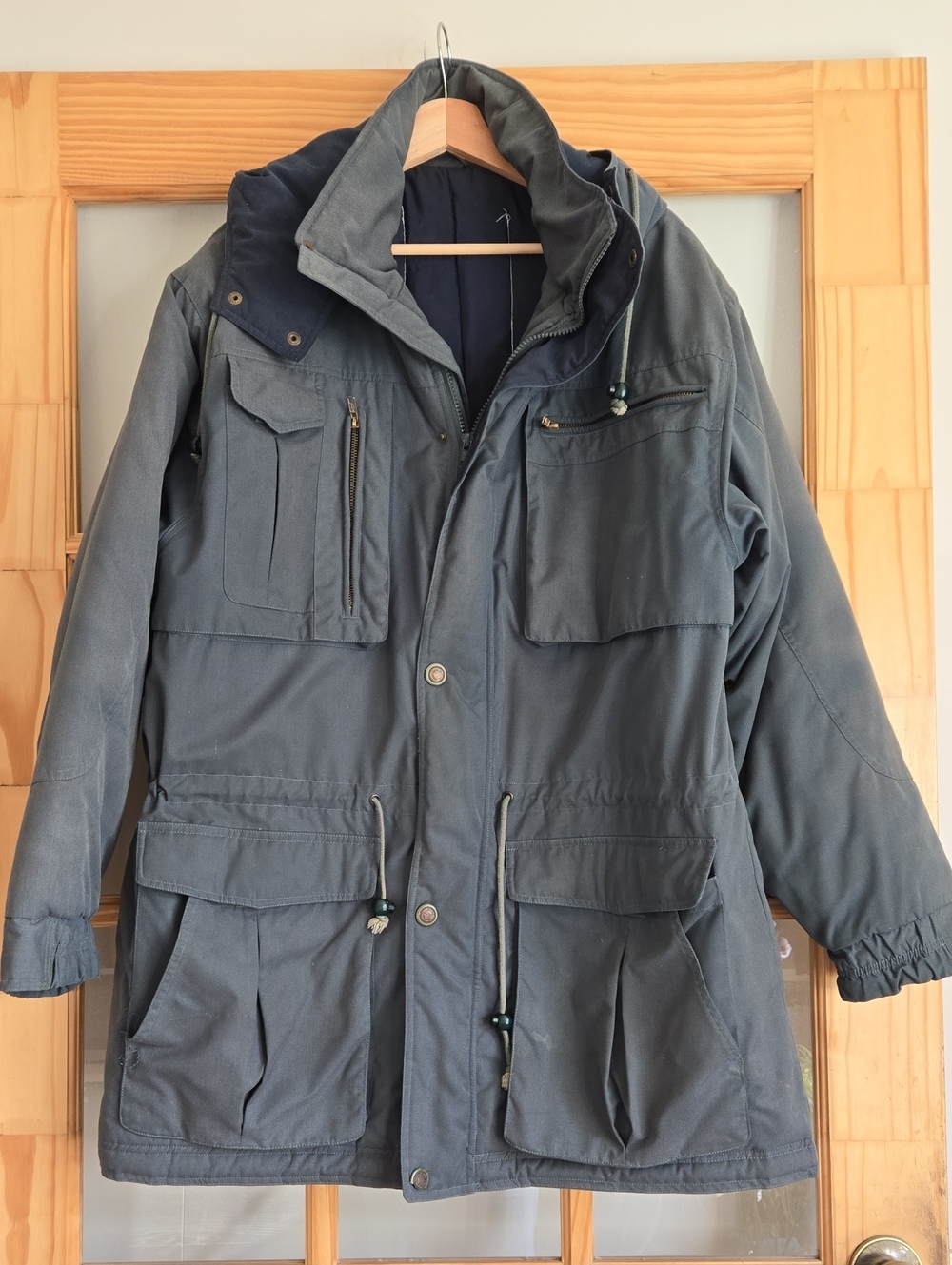 Men's Green Gray Utility Parka Jacket